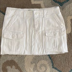 White Cargo Skirt